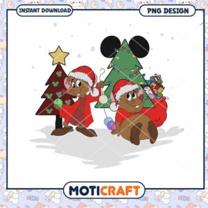 Christmas Cartoon Characters PNG Design, Instant Download for Fun