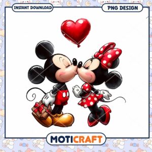 Minnie Mickey Kiss PNG Valentines Day