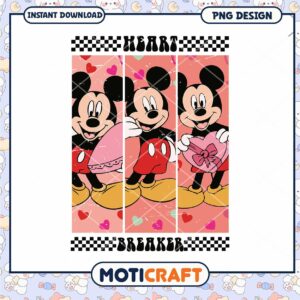 Mickey Mouse Heartbreaker PNG Design for Instant Download Art