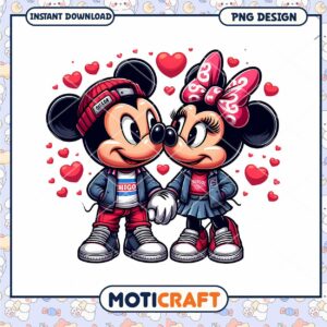 Minnie & Mickey PNG Valentine's Design