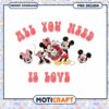 Mickey and Minnie All You Need is Love PNG Digital Download Design 1 Mickey and Minnie All You Need is Love PNG Digital Download Design