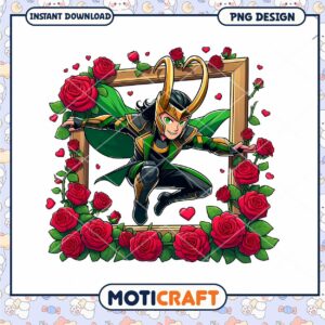 Loki Valentine PNG Design Instant Download