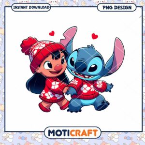 Lilo Stitch Christmas PNG Design