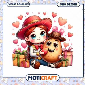 Jessie and Mr Potato Head Valentines PNG