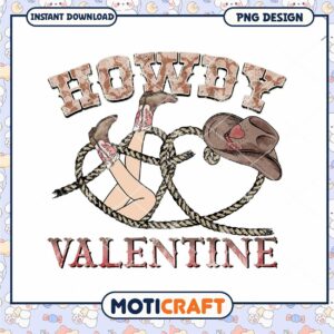 Howdy Valentine Cowgirl PNG