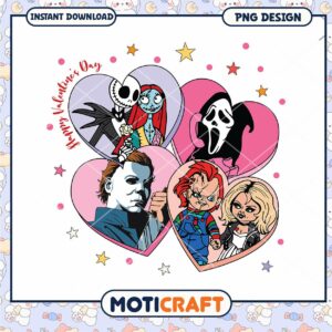 Horror Movie Valentines Day PNG Design