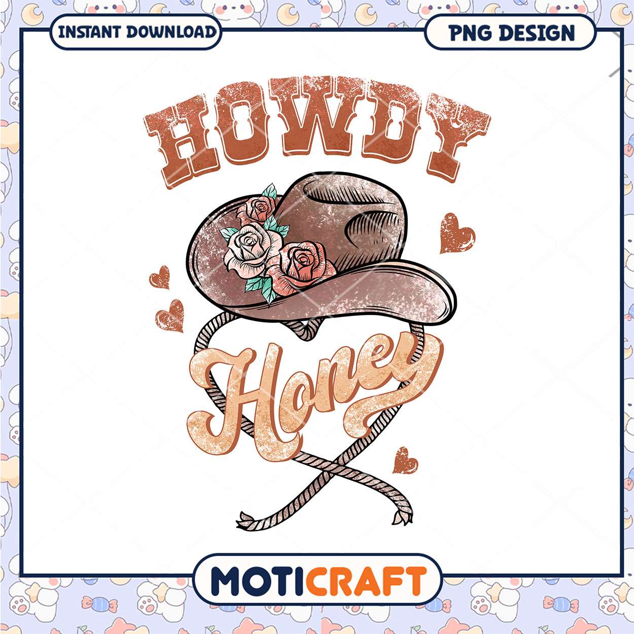 Howdy Honey Cowboy Hat PNG Design Howdy Honey Cowboy Hat PNG Design
