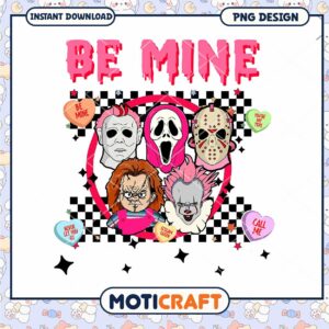 Horror Movie Valentine's PNG Design