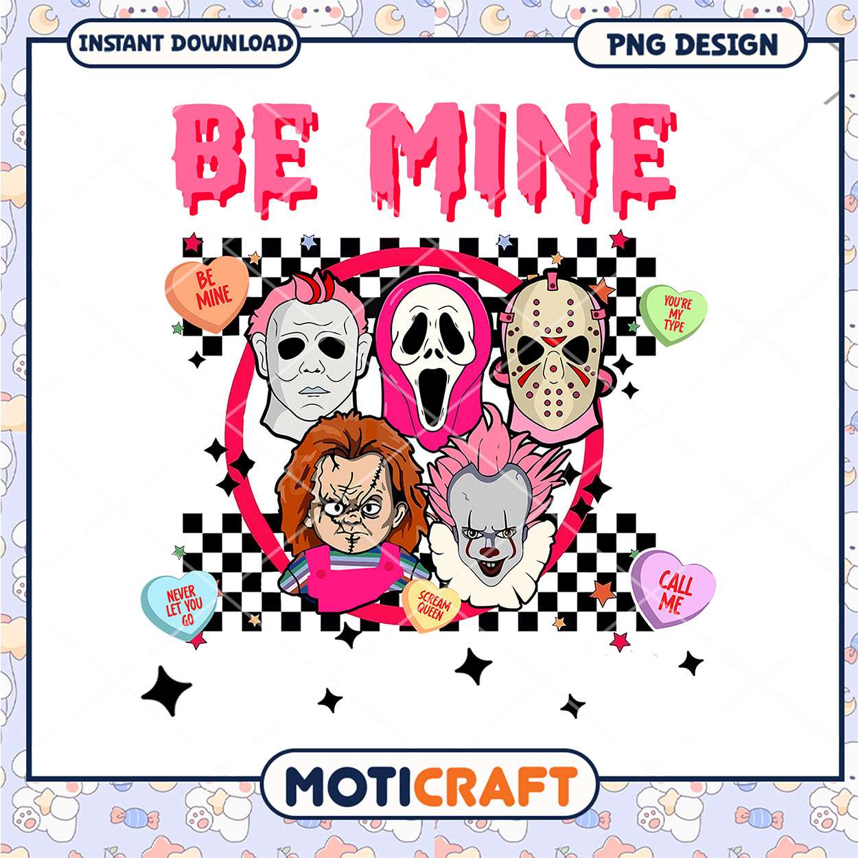 Horror Movie Valentine's PNG Design Horror Movie Valentine's PNG Design