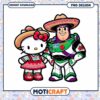 Hello Kitty and Buzz Lightyear Cute PNG Design for Instant Download 1 Hello Kitty and Buzz Lightyear Cute PNG Design for Instant Download