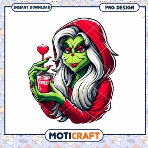 Grinch Inspired Fun PNG Design for Instant Download Decor and Gifts