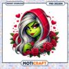 Grayscale Fantasy Girl with Hearts and Roses PNG Instant Download