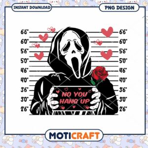 Ghostface Valentine PNG Sublimation Design