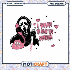 Ghostface I Want To Make You Scream PNG