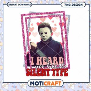 Funny Silent Type PNG Design for Halloween Lovers Instant Download
