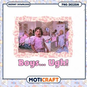 Funny Boys Ugh Instant Download PNG Design for Kids Room Decor