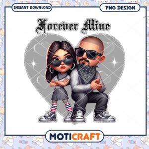 Forever Mine Couple PNG Design