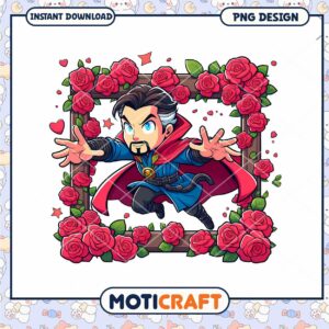 Doctor Strange PNG Cute Cartoon Roses