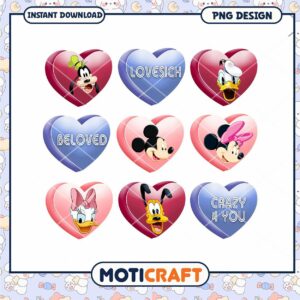 Disney Heart PNG Designs for Love and Friendship Instant Download