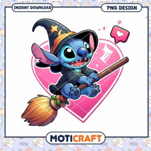 Cute Wizard Stitch PNG Design Instant Download for Kids Fans