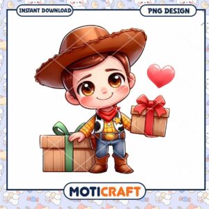 Cute Woody PNG Clipart Instant Download