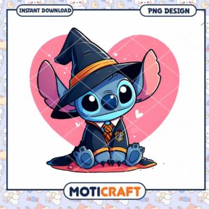 Cute Wizard Stitch PNG Design for Instant Download Art Lovers