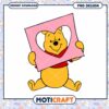 Cute Winnie the Pooh Heart Frame PNG Design for Instant Download 2 Cute Winnie the Pooh Heart Frame PNG Design for Instant Download