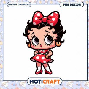 Cute Vintage Cartoon Character PNG Instant Download Design File