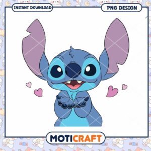 Cute Stitch PNG Cartoon Design Download