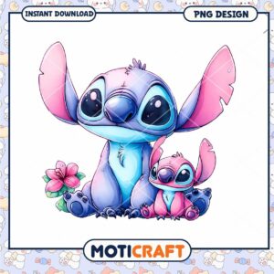 Cute Stitch PNG Design Instant Download