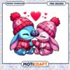 Cute Stitch Couple PNG Valentine Design 1 Cute Stitch Couple PNG Valentine Design