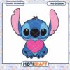 Cute Stitch Character Holding Heart PNG Instant Download Design 1 Cute Stitch Character Holding Heart PNG Instant Download Design