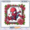 Cute SpiderMan PNG Roses Frame