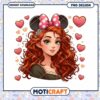 Cute Redhead with Mickey Mouse Ears and Hearts PNG Clipart Design 1 Cute Redhead with Mickey Mouse Ears and Hearts PNG Clipart Design