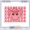 Cute Pink Cowboy Heart Smile PNG Design for Instant Download Art