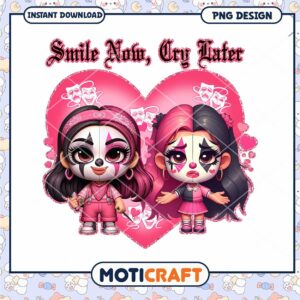 Cute Pink Clown Girls PNG Sublimation