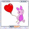 Cute Pig with Heart Balloon PNG Instant Download for Kids Design 1 Cute Pig with Heart Balloon PNG Instant Download for Kids Design