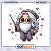 Cute Magical Wizard Character PNG Design for Instant Download Art