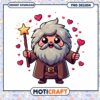 Cute Magic Wizard Character with Hearts Instant Download PNG Design