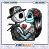 Cute Kissing Skeleton Couple PNG Design for Instant Download Art