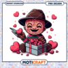 Cute Freddy Krueger Heart Theme PNG Design for Instant Download