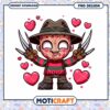 Cute Freddy Krueger Illustration with Hearts PNG Instant Download 2 Cute Freddy Krueger Illustration with Hearts PNG Instant Download