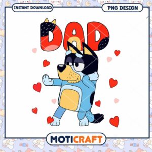 Cute Dad PNG Design for Instant Download Adorable Cartoon Art