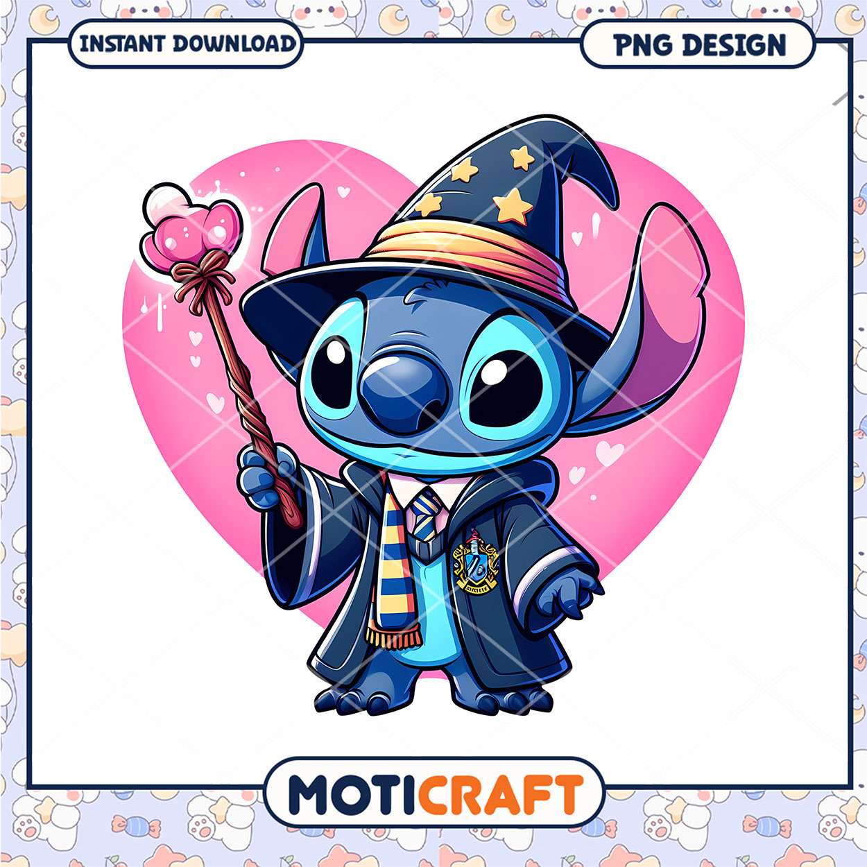 Cute Cartoon Wizard Character PNG Instant Download Design File Cute Cartoon Wizard Character PNG Instant Download Design File