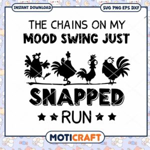 Mood Swing Chains Design for Crafts, Instant Download SVG File
