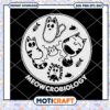 Meowcrobology fun cat illustration for science lovers, cute design for crafts 2 Meowcrobology fun cat illustration for science lovers, cute design for crafts