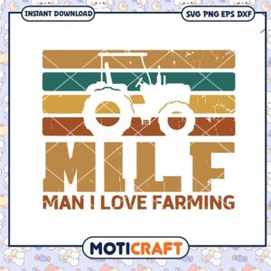 Man I Love Farming Tractor SVG Design, Perfect for Country Lovers