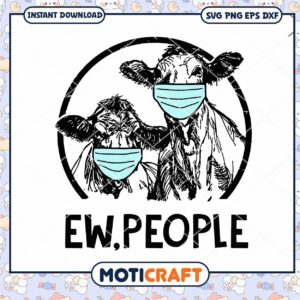 Masked Cows Illustration, Perfect for Fun Farm Decor and Gifts