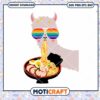 Llama with Rainbow Glasses Eating Ramen, Fun Instant Download Art 2 Llama with Rainbow Glasses Eating Ramen, Fun Instant Download Art