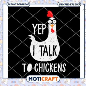 Funny Chicken SVG Design for Crafters, Instant Download Available